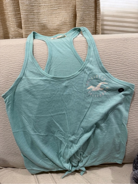Hollister Tops - Hollister Women's Mint Tie-Front Racerback Tank Top